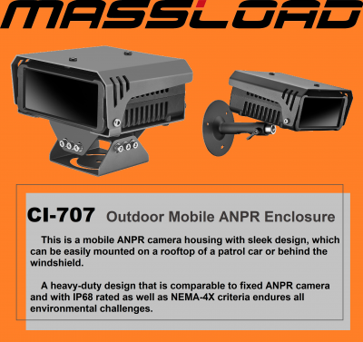 CI-707 Outdoor Mobile ANPR Enclosure
