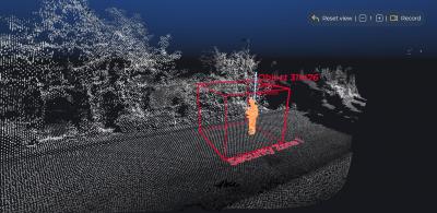 Datenoutput des Blickfeld QbProtect: 3D Punktwolke