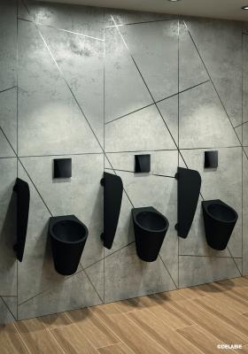 Urinal FINO matt schwarz Art. 135710BK von DELABIE