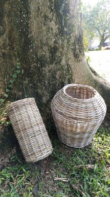 Set of Jar Shape Rattan Basket