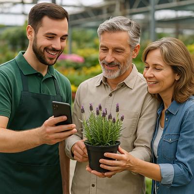 App-based employee support for plant purchases 