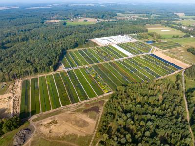 Cieplucha nursery aerial overviev